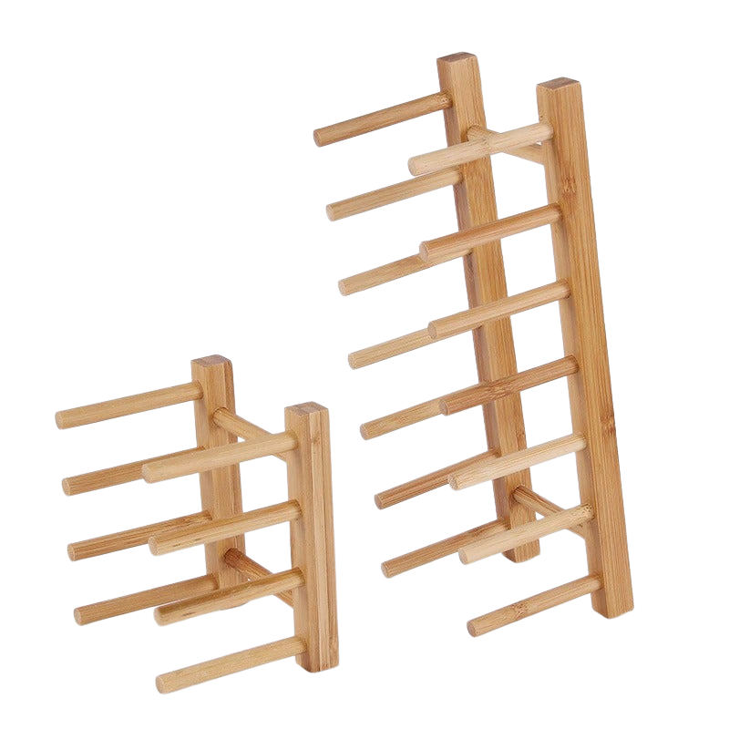 Bamboo Dish Rack Kitchen Organizer