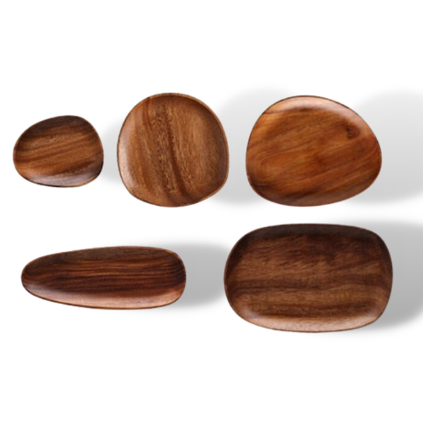 Lovesickness Irregular Oval Wood Pan Plate