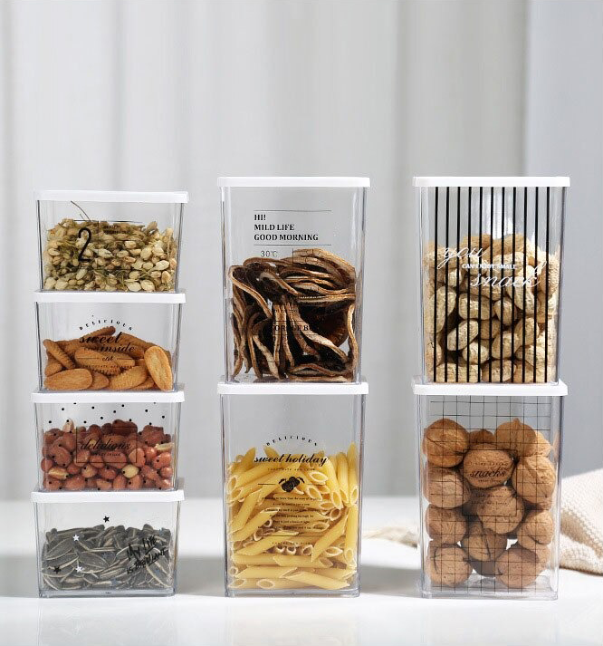 Transparent Storage Set With Lid