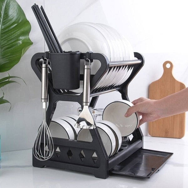Double Layer Plates Holder Dish Rack