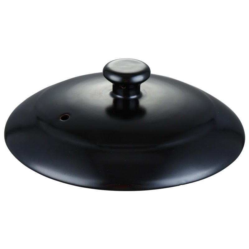 Black Enameled Rice Cooking Pot