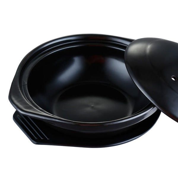 Black Enameled Rice Cooking Pot