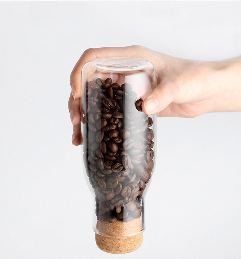 Japanese Style Cork Kitchen Coffee Storage Bottle