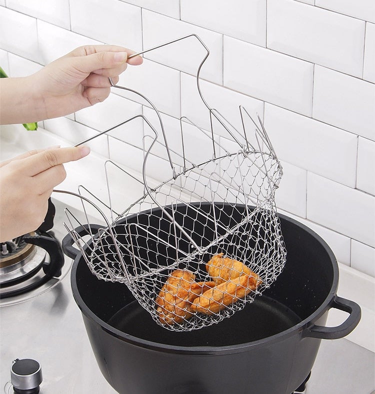 Foldable Steam Rinse Strain