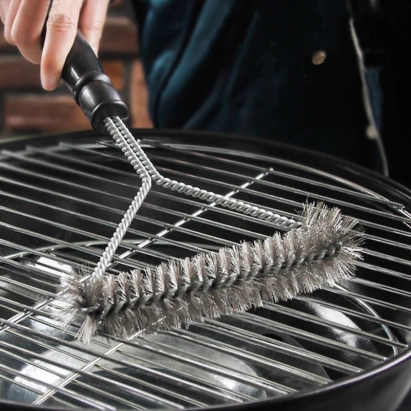 BBQ Grill Stainless Steel Bristles Cleaning Brush