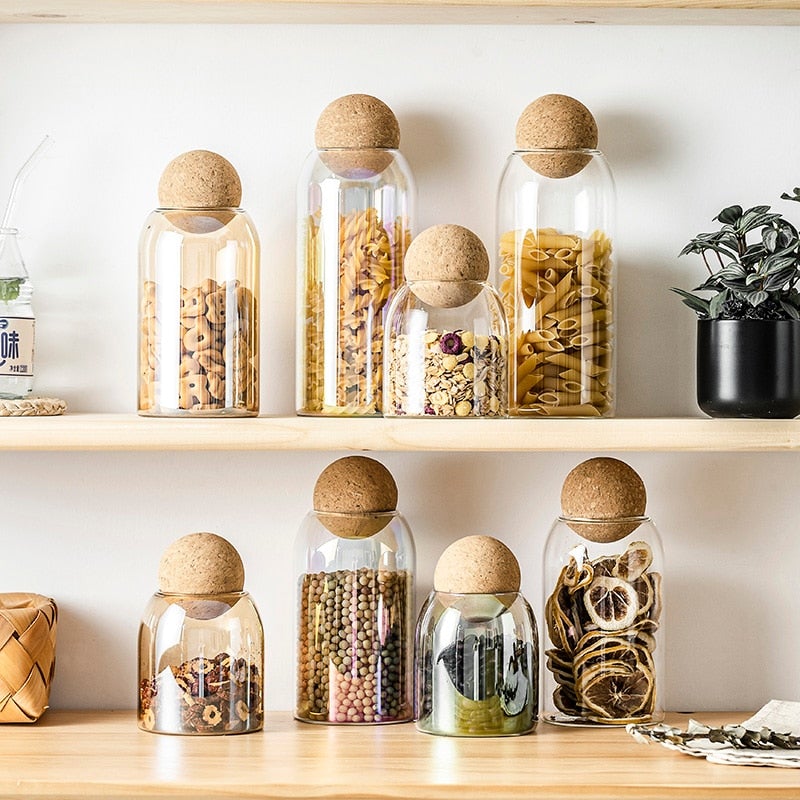 Transparent Lead-free Glass Bottle With Ball Cork