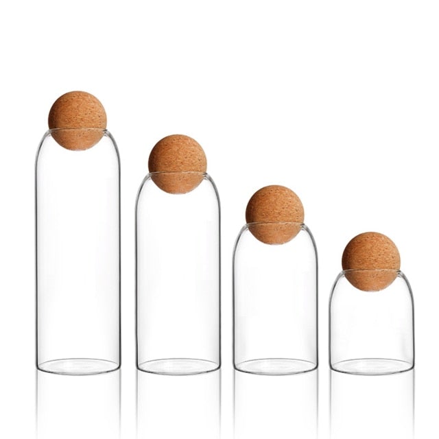 Transparent Lead-free Glass Bottle With Ball Cork