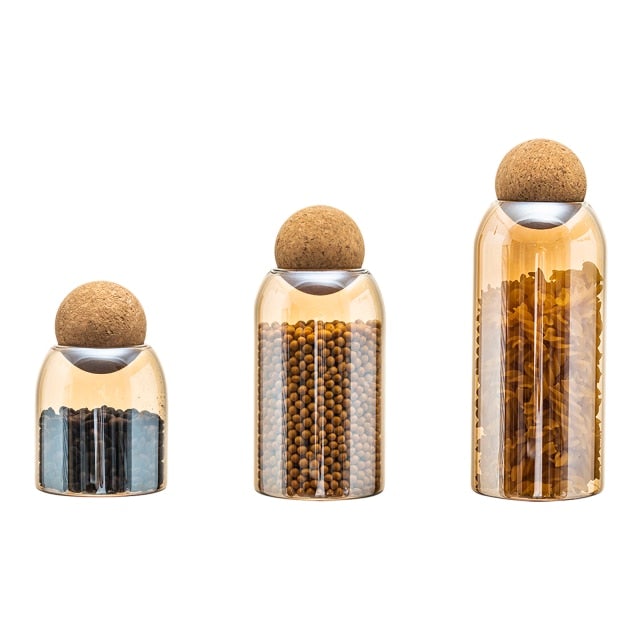 Transparent Lead-free Glass Bottle With Ball Cork