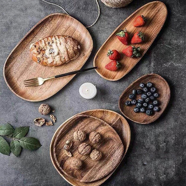 Lovesickness Irregular Oval Wood Pan Plate