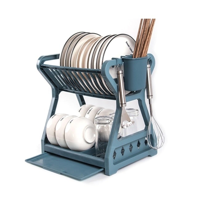 Double Layer Plates Holder Dish Rack