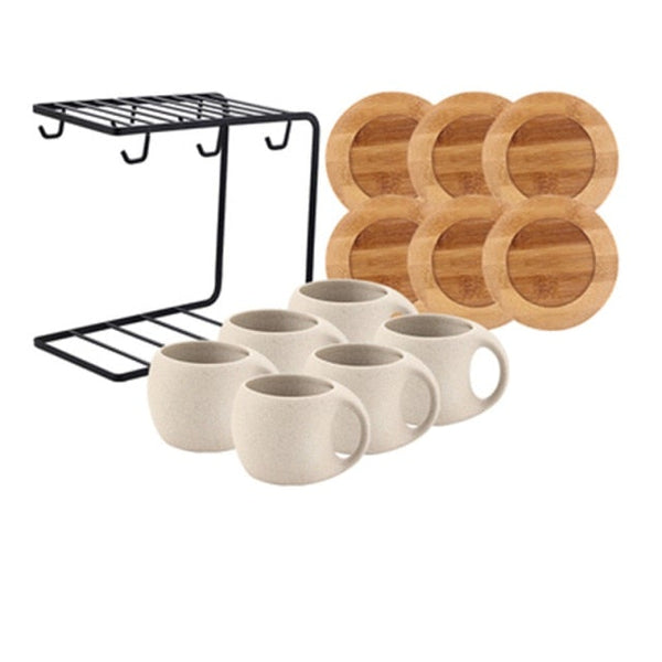 Ceramic Mug Hanging With Storage Rack