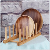 Bamboo Dish Rack Kitchen Organizer