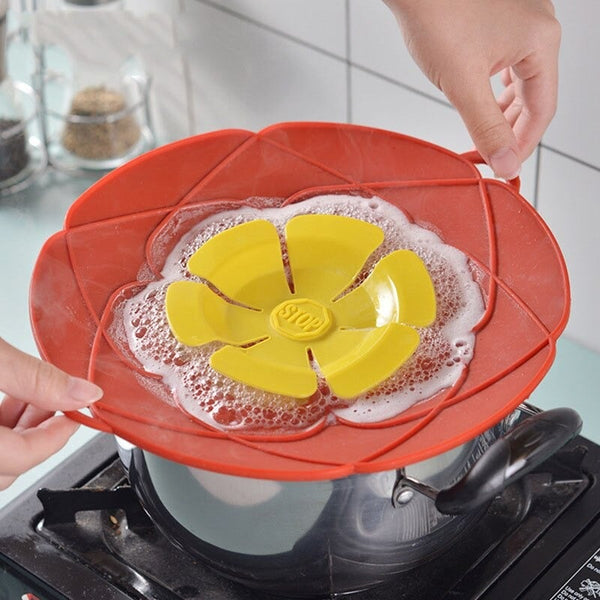 Silicone Lid Spill Stopper Cover For Pot