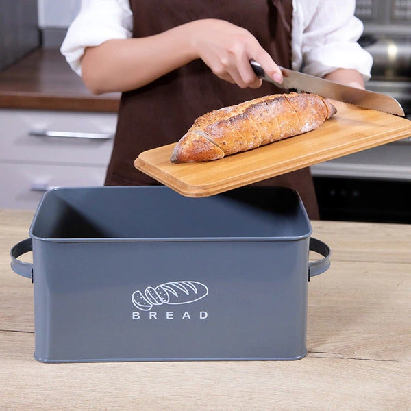 Storage Boxes Bread Bins With Bamboo Lid